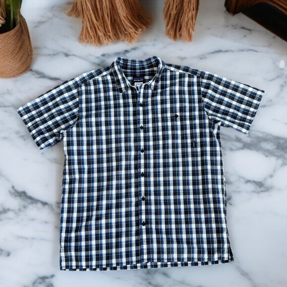 Patagonia Other - Patagonia Men's Plaid Textured Button Down Shirt Size Large